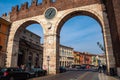 Verona, Italy Ã¢â¬â March 2019. The Gates of BrÃÂ  are a gateway to Verona built along the medieval walls to connect Piazza BrÃÂ  to Royalty Free Stock Photo